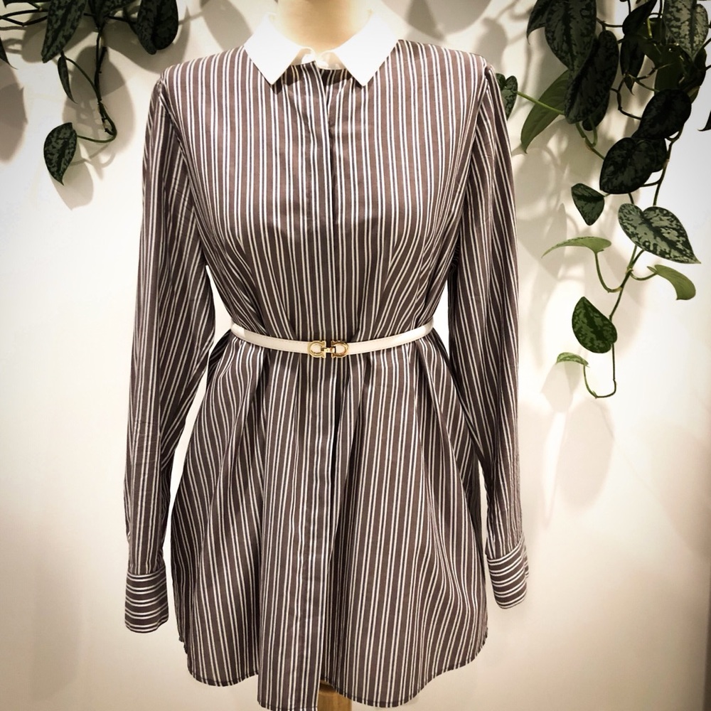 Nordstrom Collection Long Button Down Dress Shirt